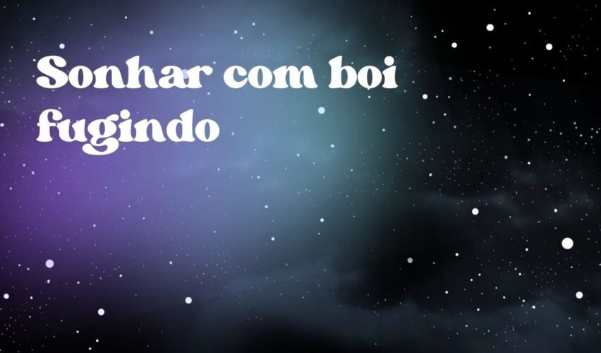 Sonhar com boi fugindo