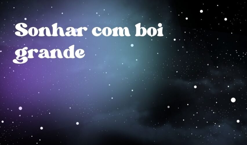 Sonhar com boi grande