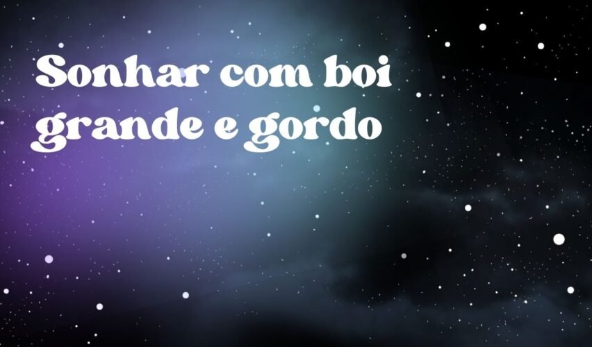 Sonhar com boi grande e gordo