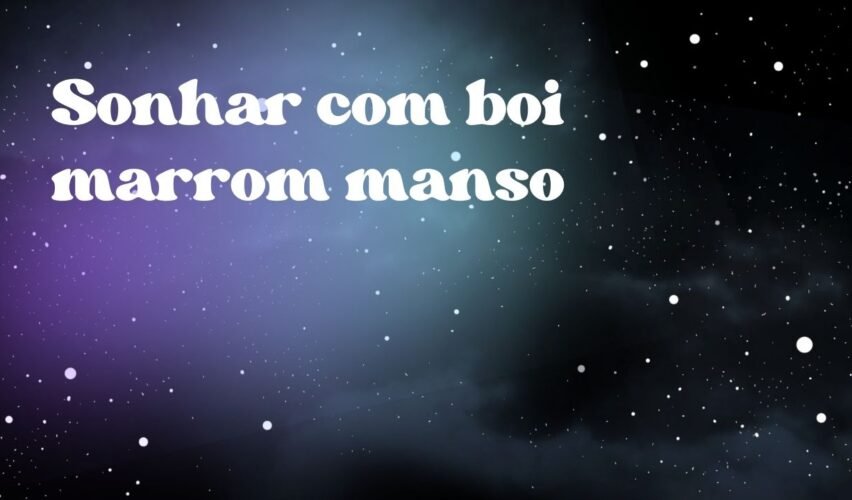 Sonhar com boi marrom manso