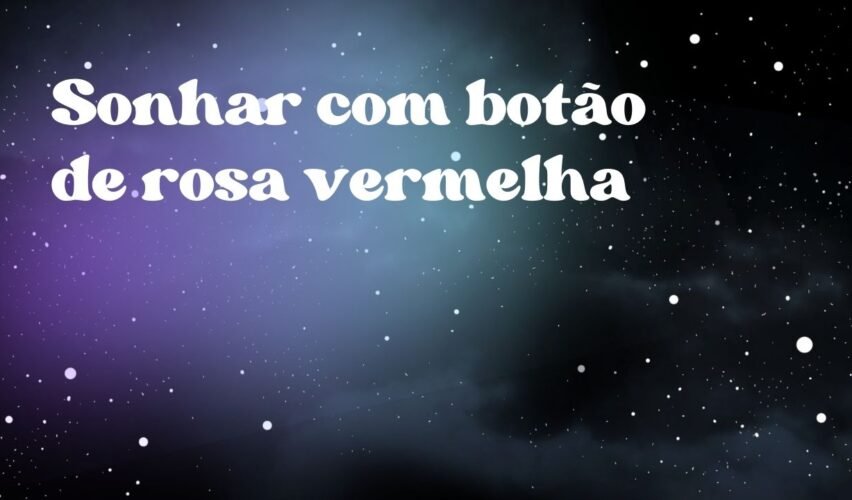 Sonhar com botão de rosa vermelha