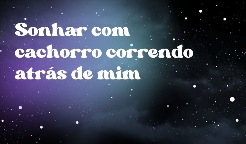 Sonhar com cachorro correndo atrás de mim