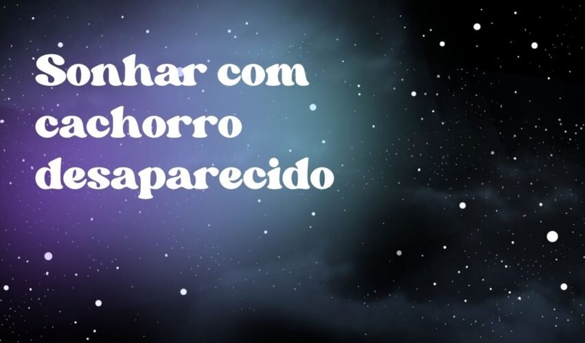 Sonhar com cachorro desaparecido