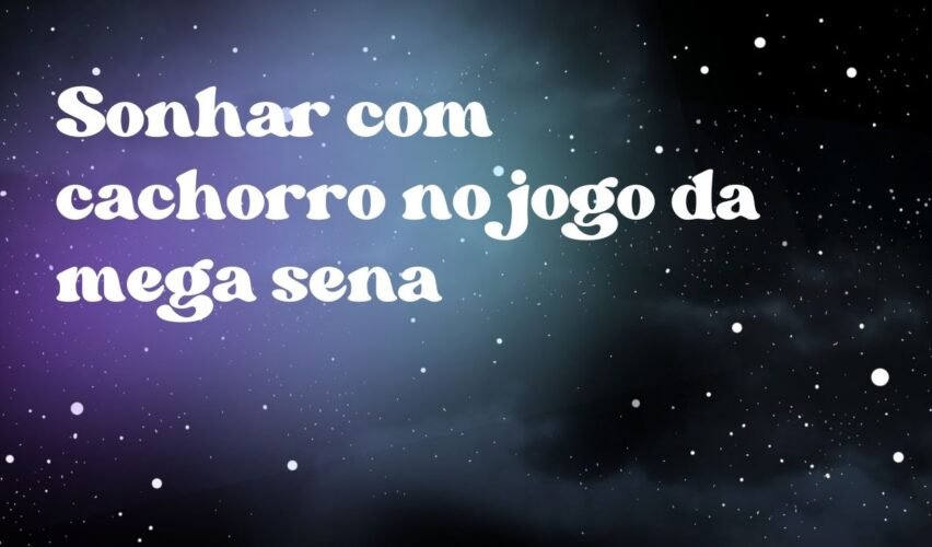 Sonhar com cachorro no jogo da mega sena