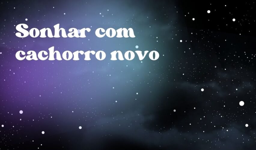 Sonhar com cachorro novo