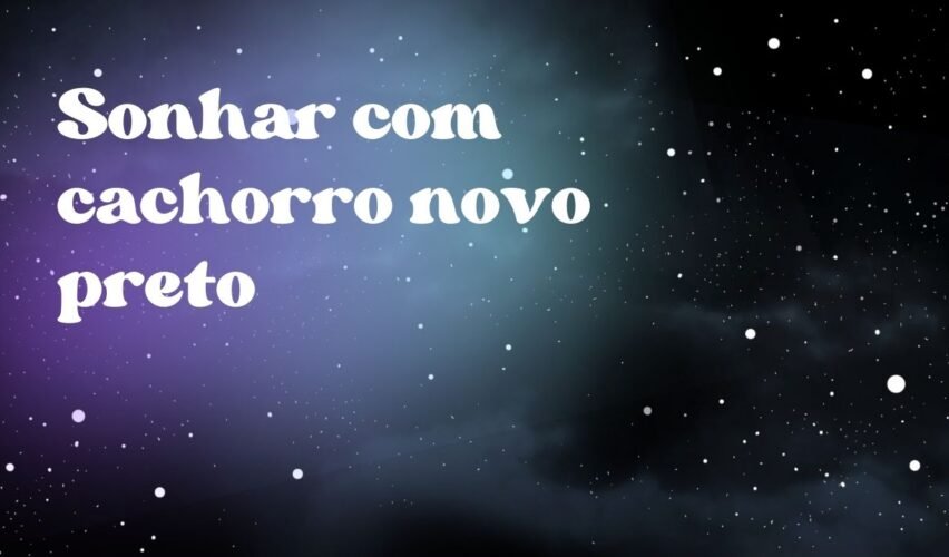 Sonhar com cachorro novo preto