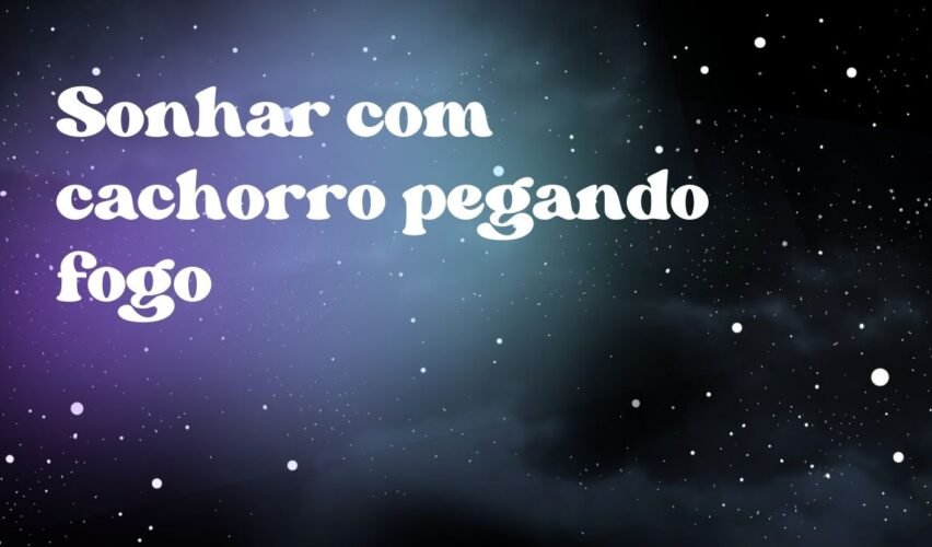 Sonhar com cachorro pegando fogo