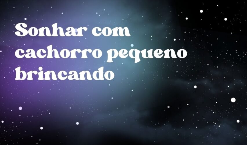 Sonhar com cachorro pequeno brincando