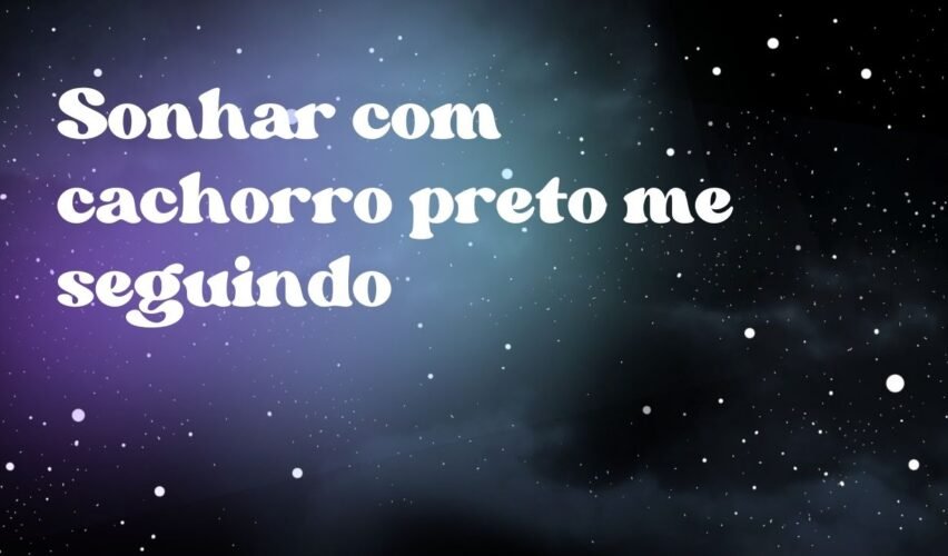 Sonhar com cachorro preto me seguindo