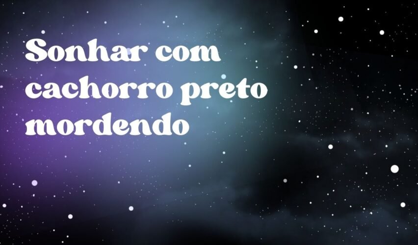 Sonhar com cachorro preto mordendo