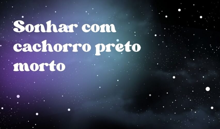 Sonhar com cachorro preto morto