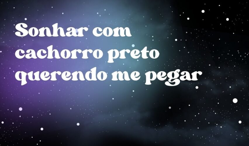 Sonhar com cachorro preto querendo me pegar