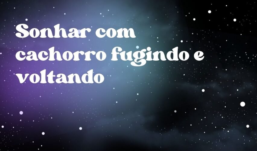 Sonhar com cachorro fugindo e voltando