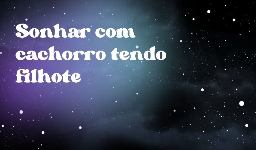 Sonhar com cachorro tendo filhote