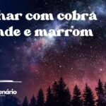 Sonhar com cobra grande e marrom