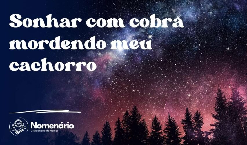 Sonhar com cobra mordendo meu cachorro