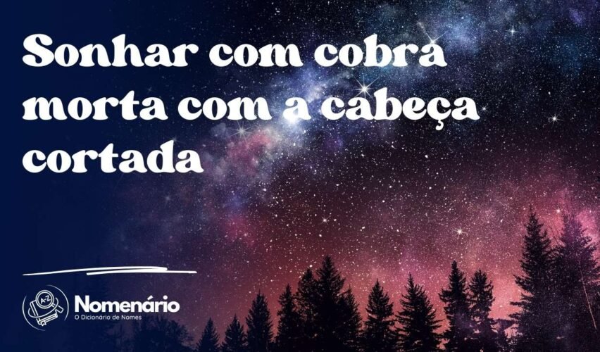 Sonhar com cobra morta com a cabeça cortada