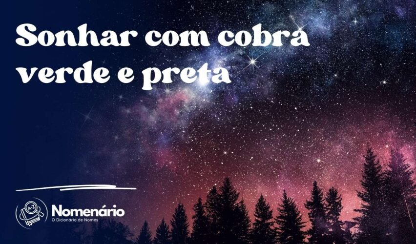 Sonhar com cobra verde e preta