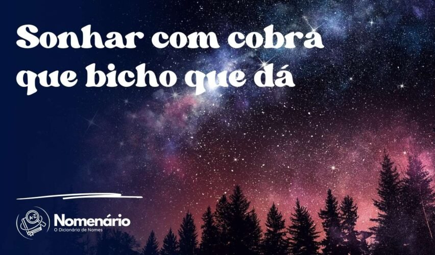 Sonhar com cobra que bicho que dá