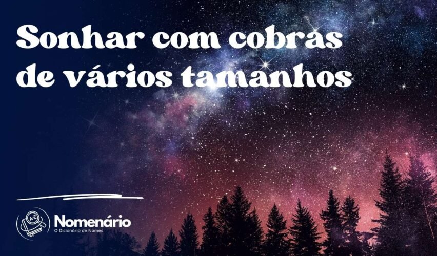 Sonhar com cobras de vários tamanhos