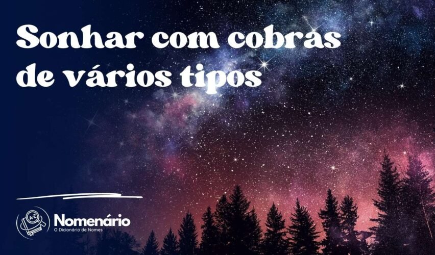 Sonhar com cobras de vários tipos