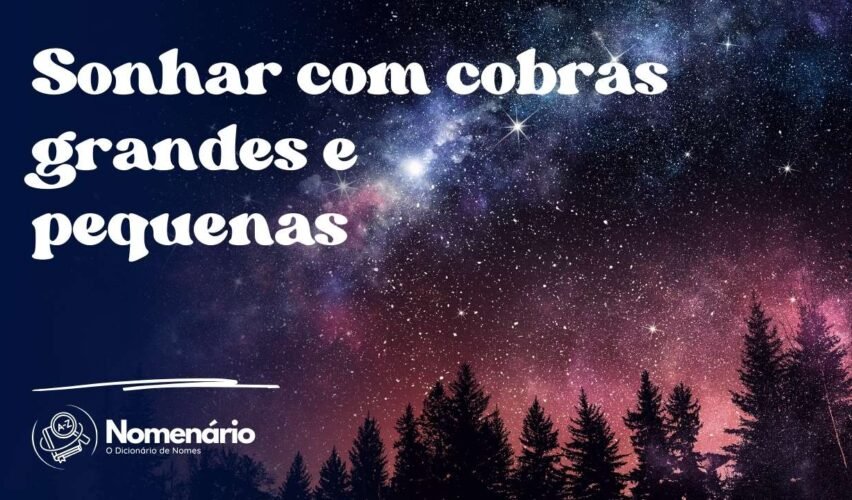 Sonhar com cobras grandes e pequenas