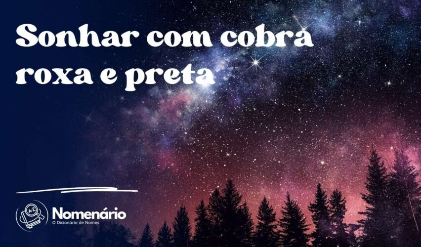 Sonhar com cobra roxa e preta