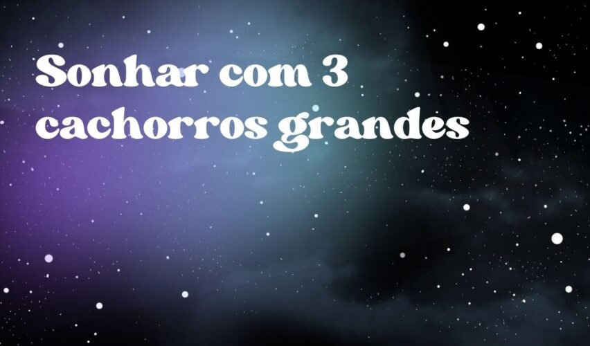 Sonhar com 3 cachorros grandes