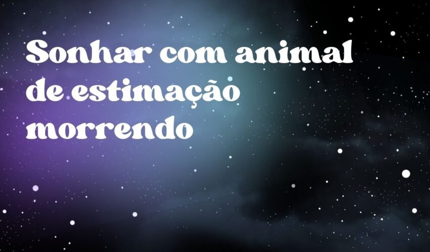 Sonhar com animal de estimação morrendo
