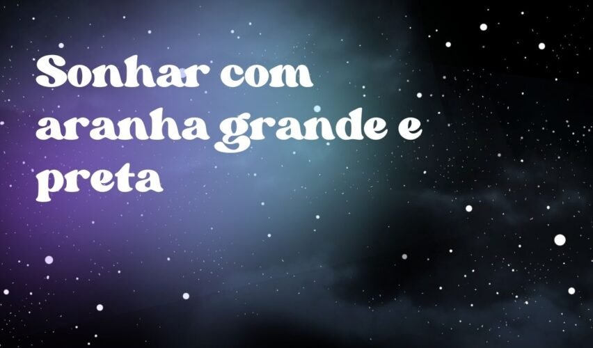 Sonhar com aranha grande e preta