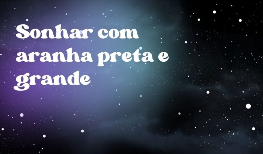 Sonhar com aranha preta e grande