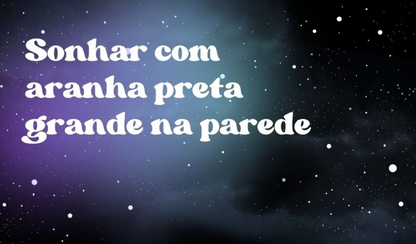 Sonhar com aranha preta grande na parede