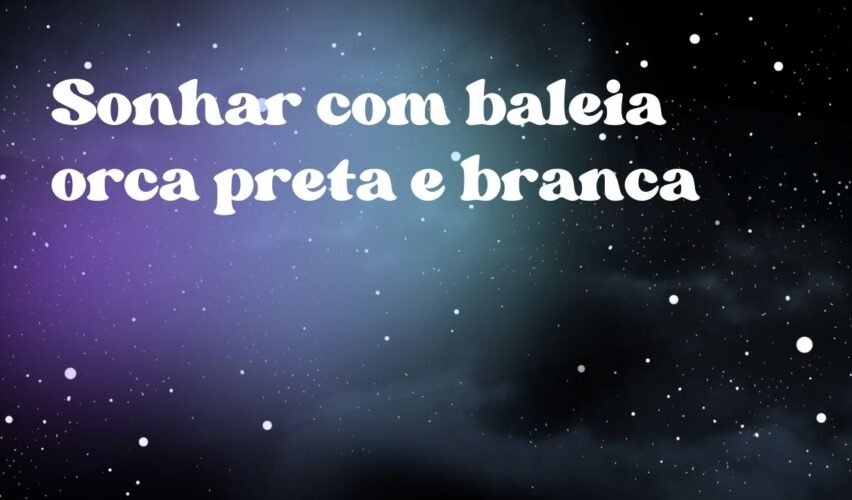 Sonhar com baleia orca preta e branca
