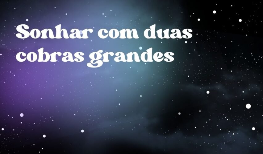 Sonhar com duas cobras grandes