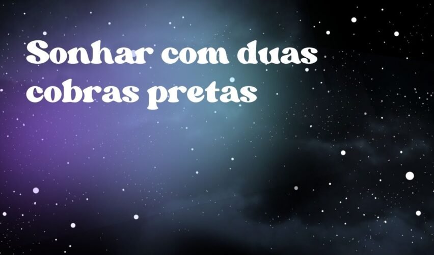 Sonhar com duas cobras pretas